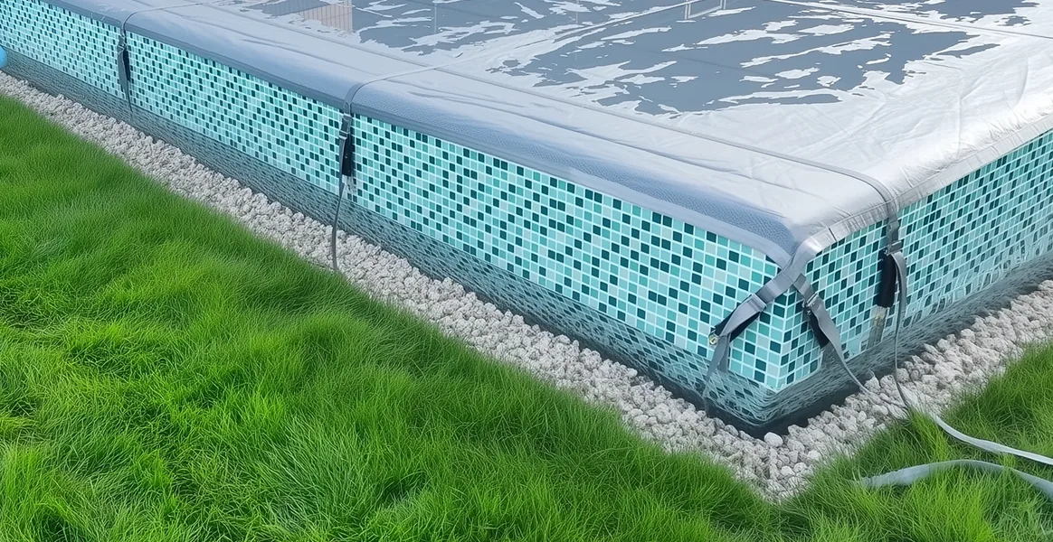 Покрывало для бассейна под снегом — защита зимой в Тамбове